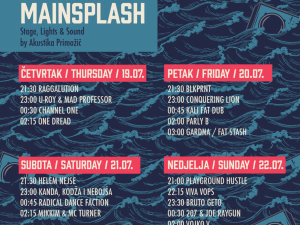 MainSplash 2018 Schedule
